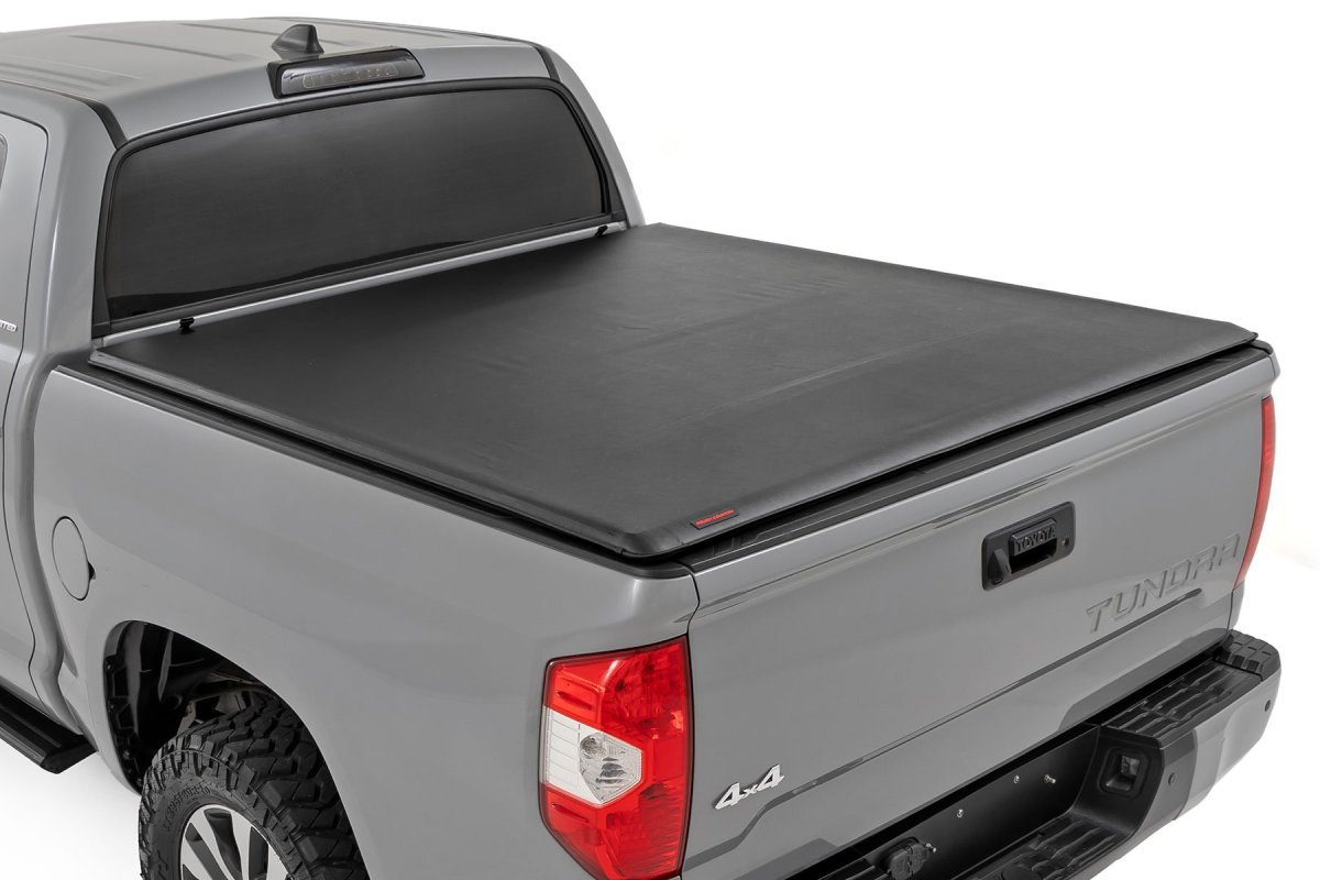 Toyota Tundra Soft Roll Up Bed Cover - Rough Country - Matte Black - '07-'21